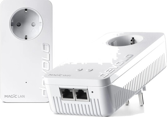 Devolo Magic 2 Powerline Mesh Startpakke Wi-Fi 6 2400 Mbit/s Hvit 2 stk Devolo Magic 2 Powerline Mesh Startpakke Wi-Fi 6 2400 Mbit/s Hvit 2 stk