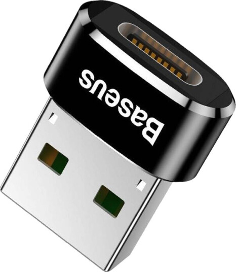 Baseus USB-C til USB-A adapter 3A Svart