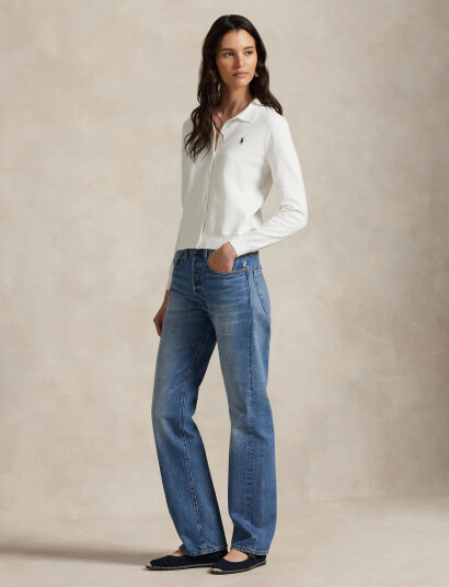 Polo Ralph Lauren Polo-Collar Buttoned Cardigan - White - L