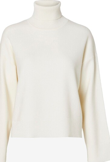 Selected Femme Genser slfKamma LS Knit Roll Neck Beige Selected Femme Genser slfKamma LS Knit Roll Neck Beige