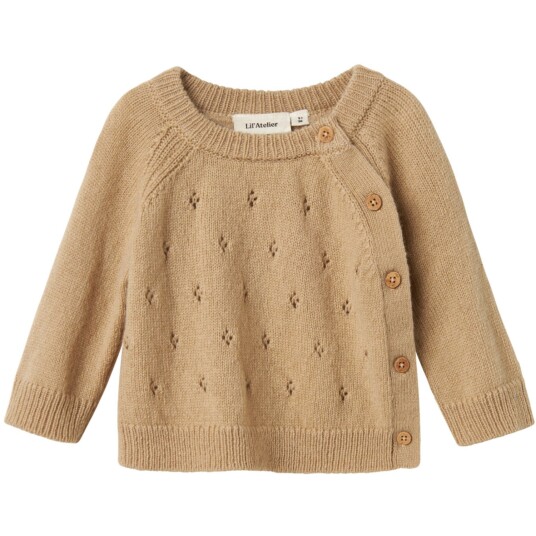 Lil"Atelier Safari Melange Nbnnalio Ls Omslags Strikk Lil 62
