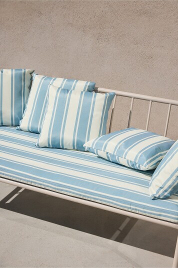 Jotex Putesett Sofa Duveblå stripe MENTON 2234442060