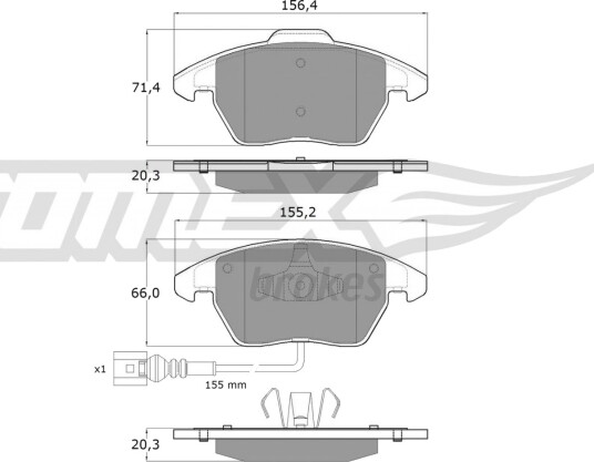 Bremseklosser sett TOMEX Brakes TX 13-11