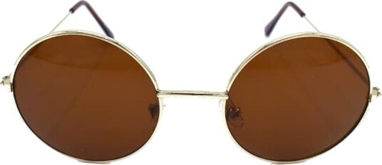 Infinity Round Solbriller - Gull/Brun