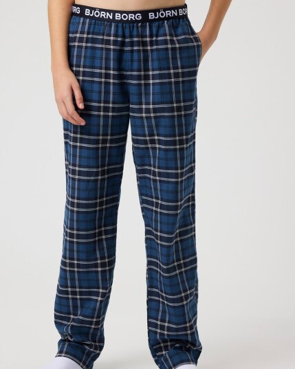 Björn Borg Core Flannel Pyjamasbukser i Økologisk Bomull til Junior 146-152 BB Forest Tartan