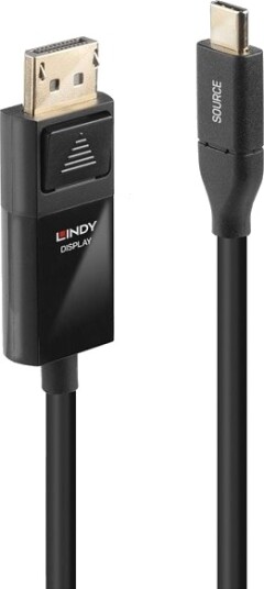 Lindy 43303, 3 M, Usb Type-C, Displayport, Hankjønn, Hankjønn, Rett