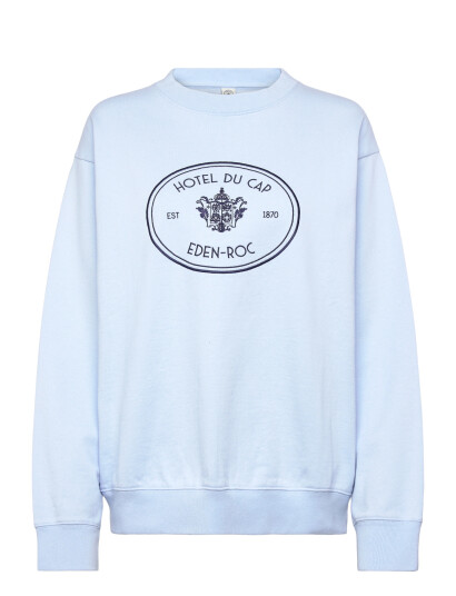 Sporty & Rich Eden Crest Embroidered Crewneck Blue S Sporty & Rich Eden Crest Embroidered Crewneck Blue S