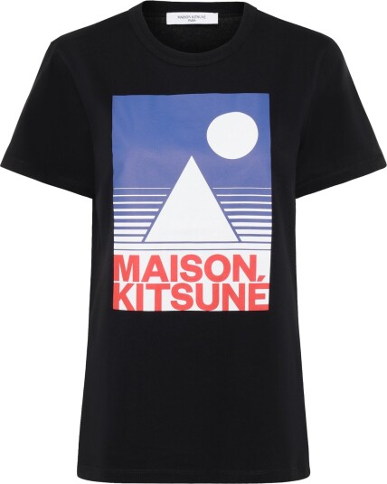 Maison Kitsune Blue Anthony Burrill 4 Classic Tee Shirt Black M