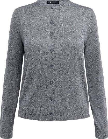 Mango Knitted Button Cardigan   GREY   M