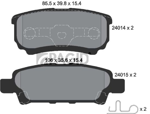PAGID T1395N Bremseklosser PAGID T1395N Bremseklosser