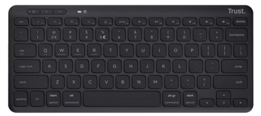 Trust Lyra Compact Trådløst Tastatur Nordisk Svart - Mini QWERTY Trust Lyra Compact Trådløst Tastatur Nordisk Svart - Mini QWERTY