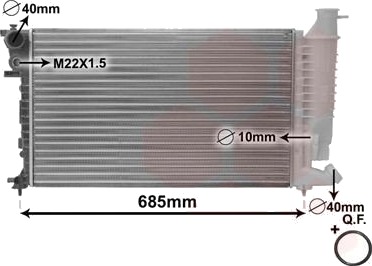VAN WEZEL 09002108 Radiator motorkjøling