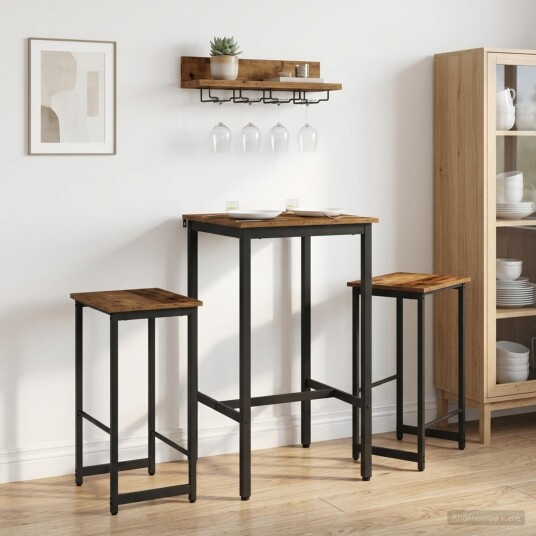 vidaXL Barstol 2 stk. Gammelt tre 40 x 32 x 64 cm Konstruert tre vidaXL Barstol 2 stk. Gammelt tre 40 x 32 x 64 cm Konstruert tre
