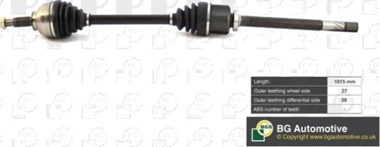 Drivaksel BGA DS9529R