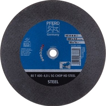 Pferd Cut-Off Wheels For Chopsaws (Chopsaw) Sg Chop Hd Steel, 40 Cm, 10 Stykker