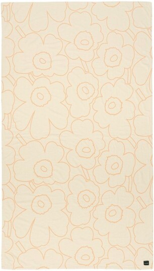 Marimekko Piirto Unikko sengeteppe 160x260 cm Beige Marimekko Piirto Unikko sengeteppe 160x260 cm Beige