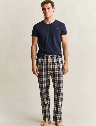 Gant Checked Pyjama Pants EVENING BLUE XL