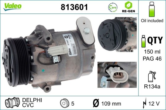 VALEO 813601 AC-kompressor VALEO 813601 AC-kompressor