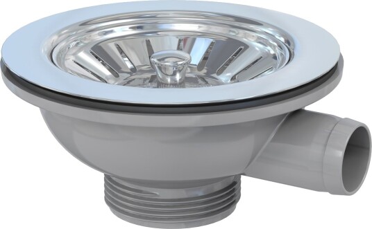 Prevex Kurvventil Til Kjøkkenvask Ø114 Mm X 1 1/2" Krom