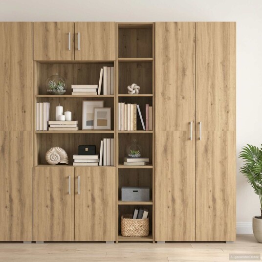 vidaXL Høyskap Artisan eik 30 x 41 x 185 cm Konstruert tre