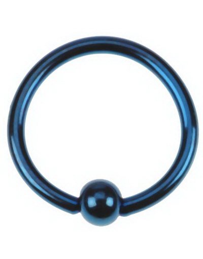 Utgått Metallic Blå Ball Closure Ring Piercing