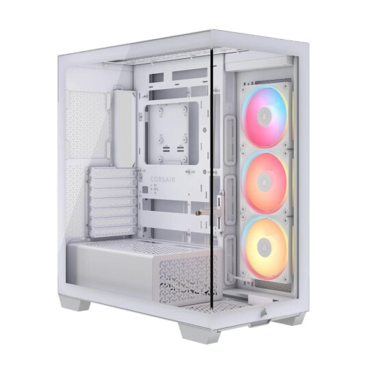 Corsair 3500X LXR RGB Miditower Kabinett med Herdet Glass Hvit Corsair 3500X LXR RGB Miditower Kabinett med Herdet Glass Hvit
