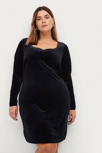 Zizzi   Kjole mLivia L/S Abk DresSvart