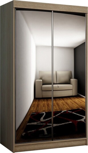 Dunkra Garderobeskap Med Speil 100x200 cm - Svart