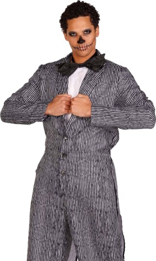Leg Avenue Pinstriped Tux Stripete Svart og Hvit Jumpsuit Kostyme til Herre X Large Leg Avenue Pinstriped Tux Stripete Svart og Hvit Jumpsuit Kostyme til Herre X Large