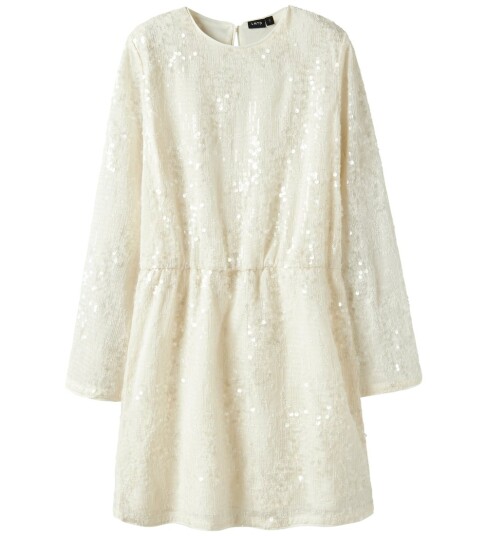 LMTD Nlfrisianna Ls Short Dress - Cream - 152