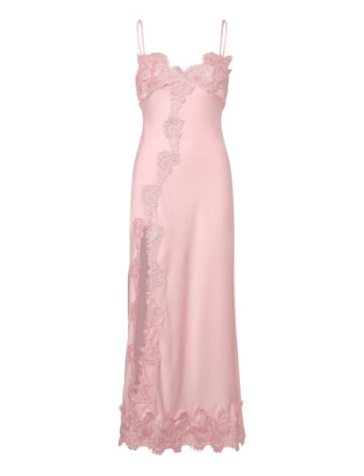 Bardot Alerie Lace Satin Maxi Dress Pink 40 Bardot Alerie Lace Satin Maxi Dress Pink 40