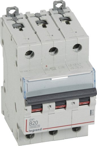 Legrand DX3 MCB automatsikring B20 3P 3M 6/10kA