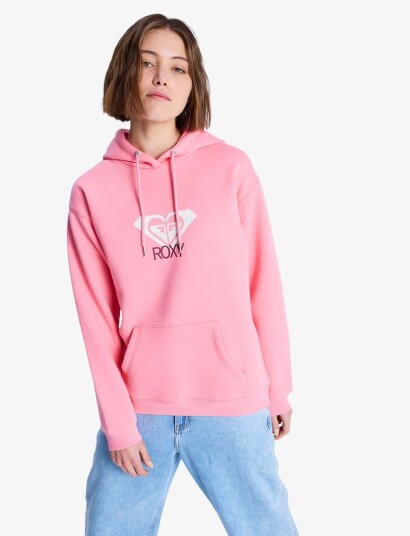 Roxy Surf Stoked Hoodie Brushed Art Pink M Roxy Surf Stoked Hoodie Brushed Art Pink M