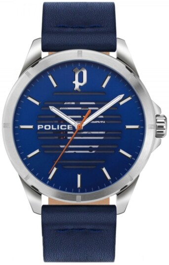 Police Herreklokke PEWJA2204501 Barwara Blå/Lær Ø45 mm