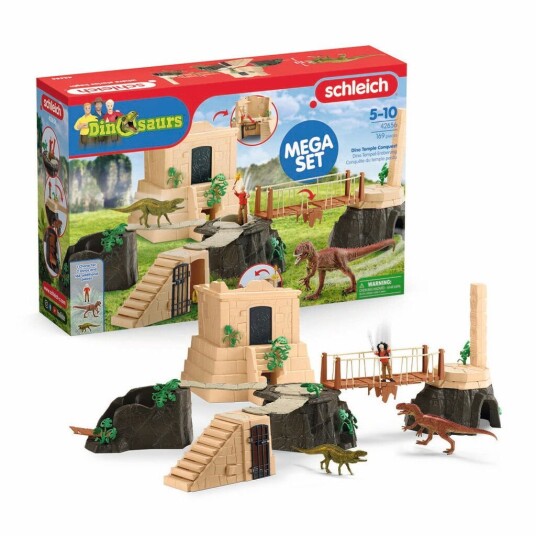 Schleich Dino Temple Conquest Mega Set - 169 Deler Lekesett for Barn 5+