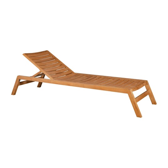 Stockamöllan Gunnaröd solseng Teak med beige pute Inkl. pute Natur Stockamöllan Gunnaröd solseng Teak med beige pute Inkl. pute Natur