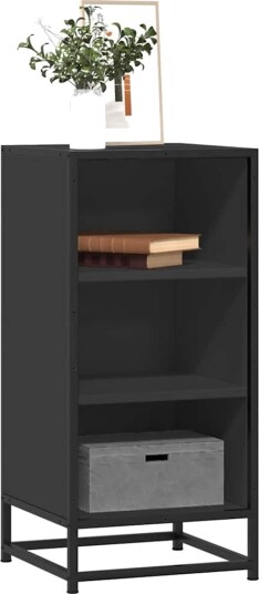 Skjenk svart 35,5x35x76 cm konstruert tre og metall 8721102840081
