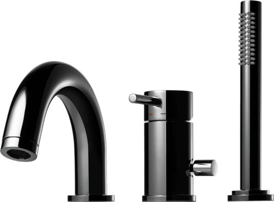 Tapwell Bi047 Dusj Og Karkantbatteri Black Chrome