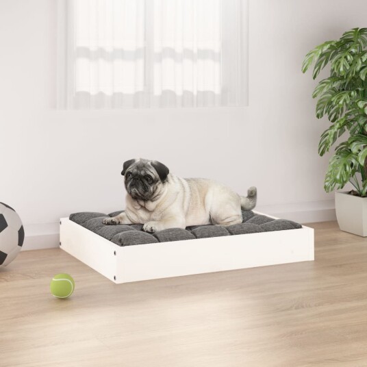 Vidaxl Hundeseng Hvit 61.5X49X9 cm Heltre Furu