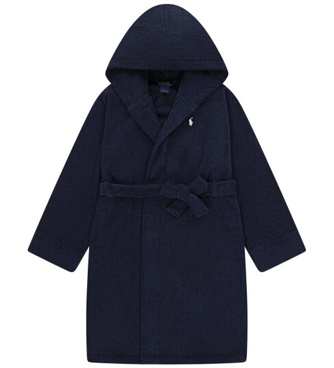 Polo Ralph Lauren Refined Navy Hooded Plys Terry Bathrob S/8 år