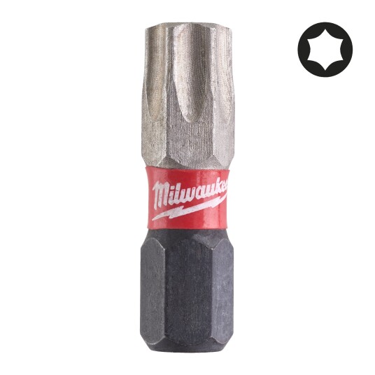 Milwaukee Shockwave TX40 25mm Skrubits - 2-pakning for Stål