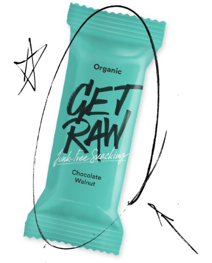 Get Raw Organic Bar Chocolate & Walnut 42g Get Raw Organic Bar Chocolate & Walnut 42g