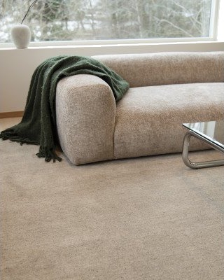 Kilands Muddus beige – håndvevd ullteppe
