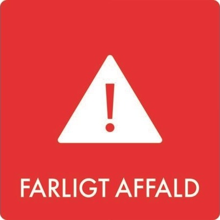 Piktogram Farligt Affald 12X12cm,Stk Piktogram Farligt Affald 12X12cm,Stk