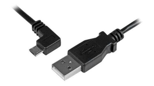StarTech Micro-USB 90 Grader Vinklet Kabel 0,5m Svart