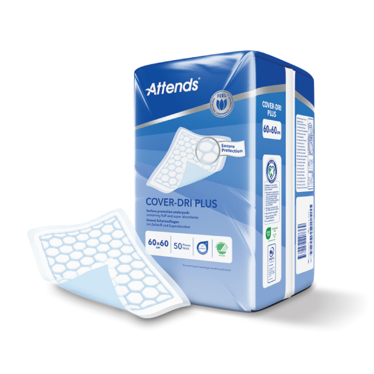 Attends Cover Dri Plus 60x60cm 50 Stk