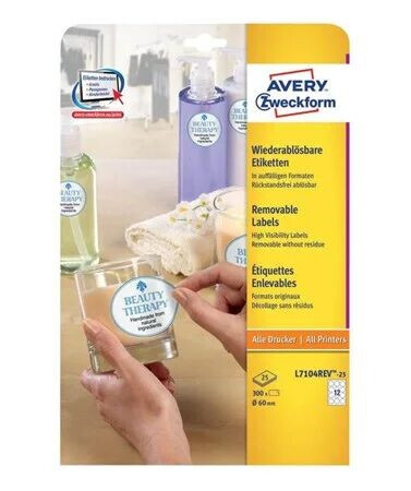 Avery Zweckform - round labels - 300 label(s) - 60 mm round Avery Zweckform - round labels - 300 label(s) - 60 mm round
