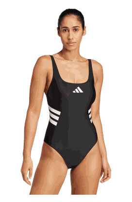 Adidas 3-Stripes U-back Swimsuit badedrakt dame Black 38