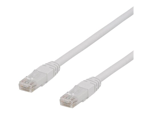 Deltaco Cat6a 15m U/UTP Nettverkskabel Hvit 500MHz