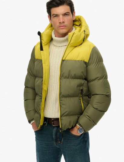 Superdry Sport Colourblock Hooded Puffer Jkt Multi/patterned XXL Superdry Sport Colourblock Hooded Puffer Jkt Multi/patterned XXL